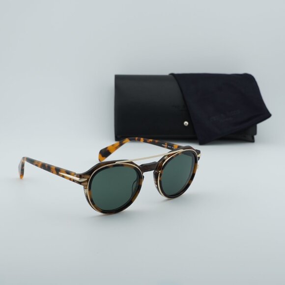 Rag & Bone RNB6006/S 0086 QT Square Sunglasses - Havana/Green - Picture 6 of 9
